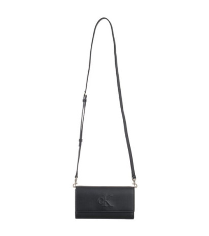 Calvin Klein Sculpted Long Fold Strap Deboss Black K60K612742 BEH (CK531-a) käekott