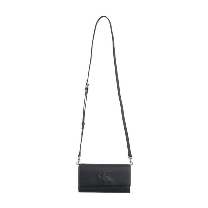 Calvin Klein Sculpted Long Fold Strap Deboss Black K60K612742 BEH (CK531-a) rokassoma