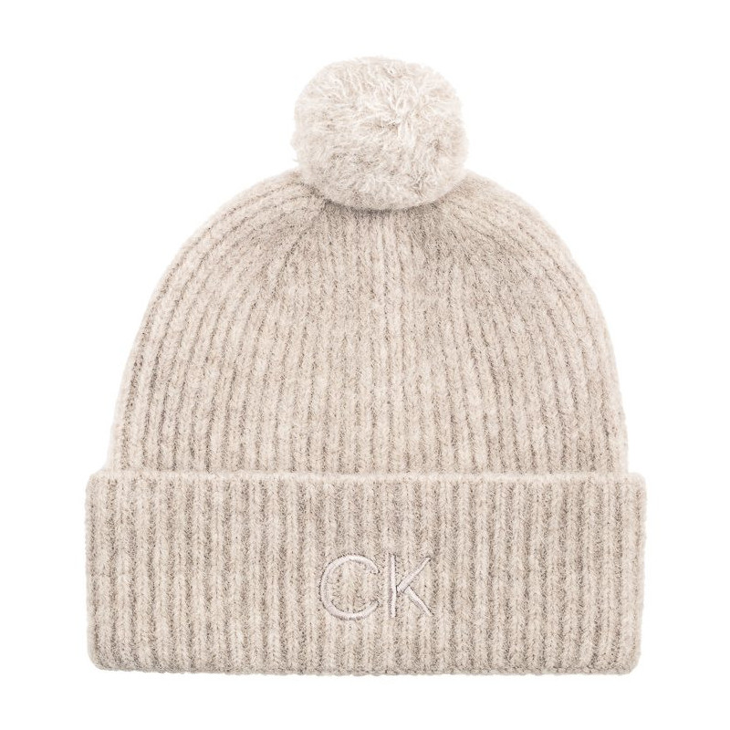 Calvin Klein CK Emboidery Airy Pompom Beanie Gray Morn K60K612586 PCJ (CK552-b) josta