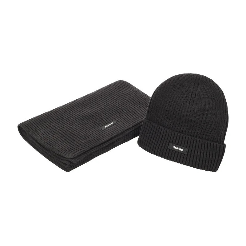 Calvin Klein Gs Classic Rib Beanie+Scarf Ck Black K50K512389 BEH (CK577-a) accessory