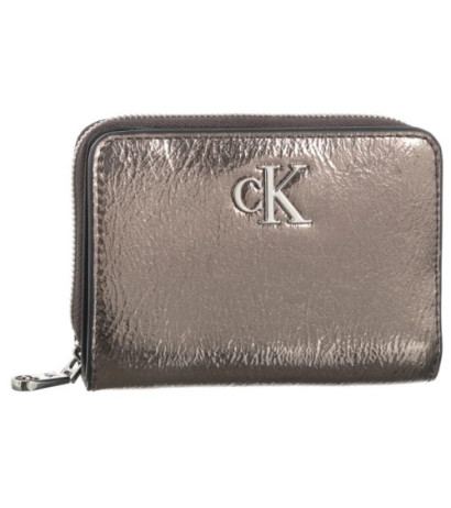 Calvin Klein Minimal Monogram M Zip Around T Gunmetal K60K612745 ADA (CK587-a) handbag