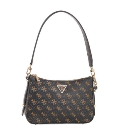 Guess Eco Erica Top Zip Shoulder Bag HWEQG9 51018 Brown Logo (GU664-a) handbag