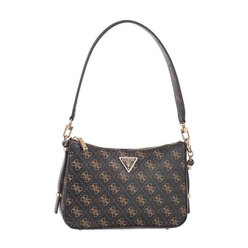 Guess Eco Erica Top Zip Shoulder Bag HWEQG9 51018 Brown Logo (GU664-a) rankinė