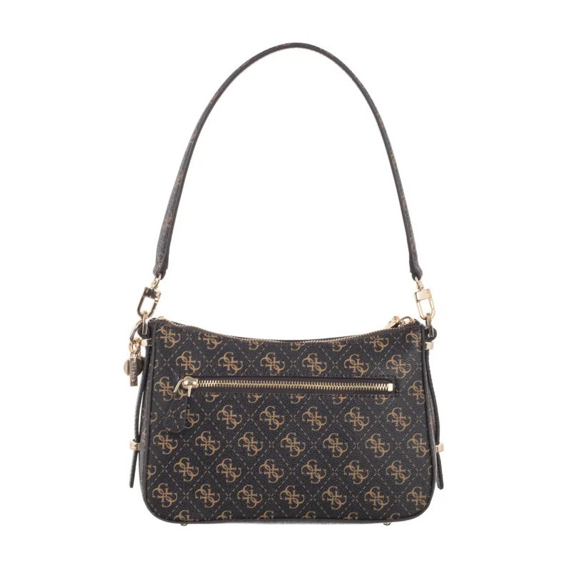 Guess Eco Erica Top Zip Shoulder Bag HWEQG9 51018 Brown Logo (GU664-a) rankinė