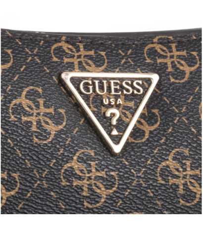 Guess Eco Erica Top Zip Shoulder Bag HWEQG9 51018 Brown Logo (GU664-a) rankinė