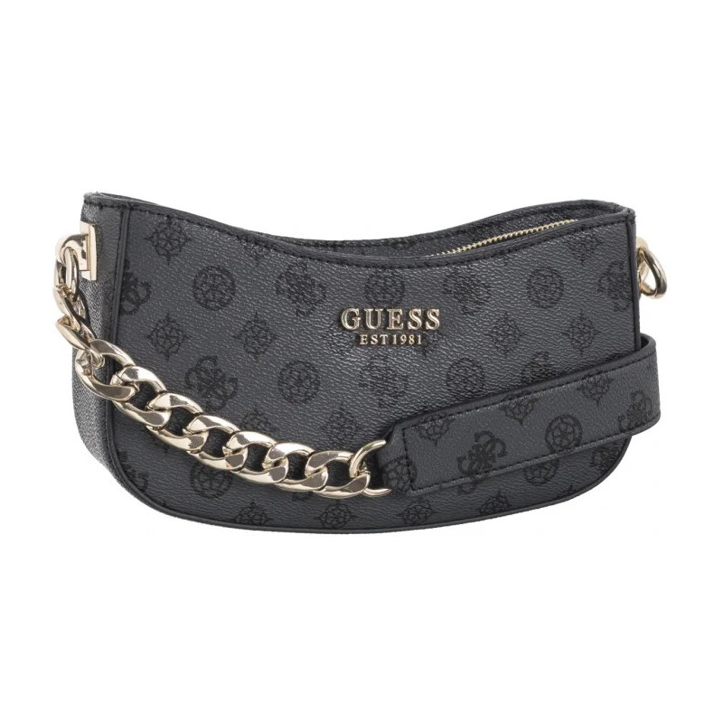 Guess Evelune Top Zip Shoulder Bag HWPG93 53180 Charcoal Logo (GU695-a) rokassoma