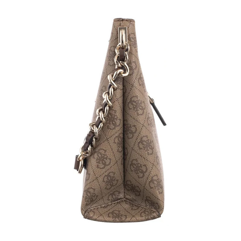 Guess Izzy Top Zip Shoulder Bag HWSG86 54010 Latte Logo/Brown (GU712-a) rokassoma