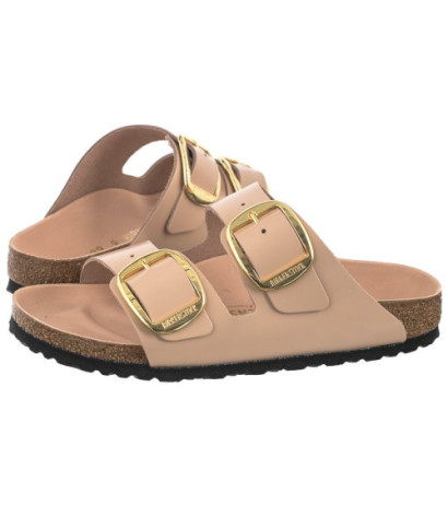 Birkenstock Arizona Big Buckle High-Shine New Beige 1026553 (BK239-b) Women's Shoes/Flip Flops