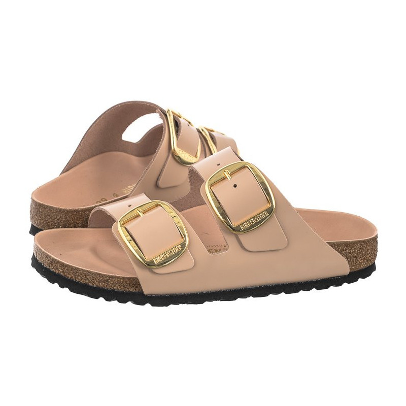 Birkenstock Arizona Big Buckle High-Shine New Beige 1026553 (BK239-b) Sieviešu apavi/Flip Flops