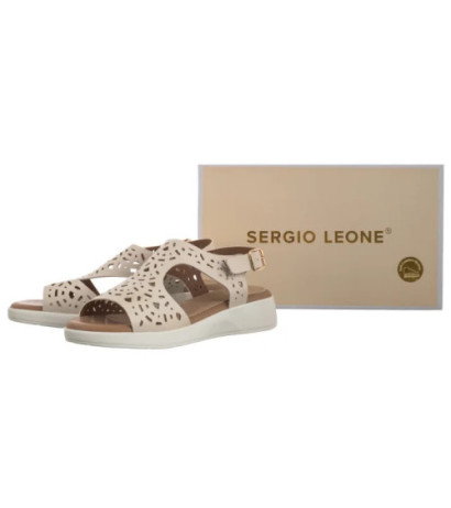 Sergio Leone Beżowe SK 850 (SL575-a) sandalai