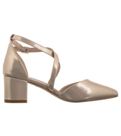 Sergio Leone Złote Satynowe SK 830 (SL578-a) kurpes