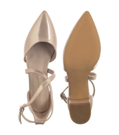 Sergio Leone Złote Satynowe SK 830 (SL578-a) kurpes