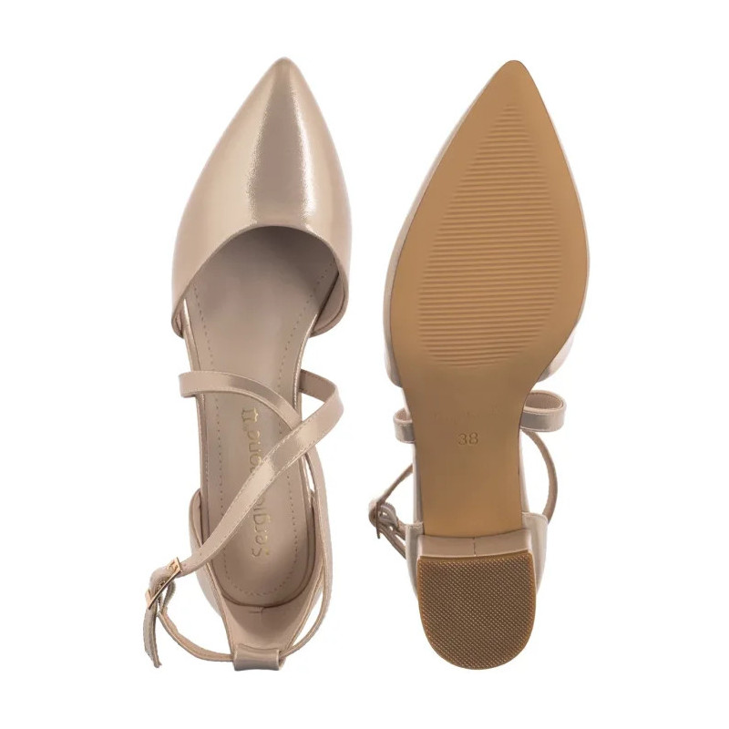 Sergio Leone Złote Satynowe SK 830 (SL578-a) bateliai