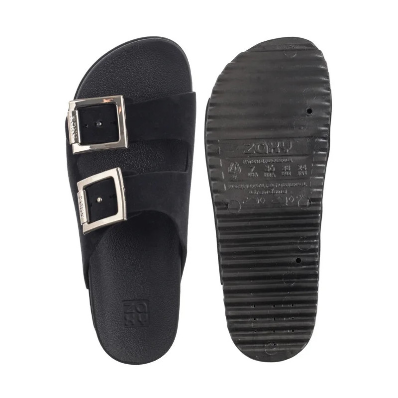 Zaxy Partner New AD RR285028/BH396 Czarny Welur (ZA199-a) Sieviešu apavi/Flip Flops