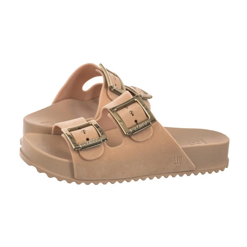 Zaxy Partner New AD RR285027/BG970 Beż Welur (ZA199-b) Sieviešu apavi/Flip Flops