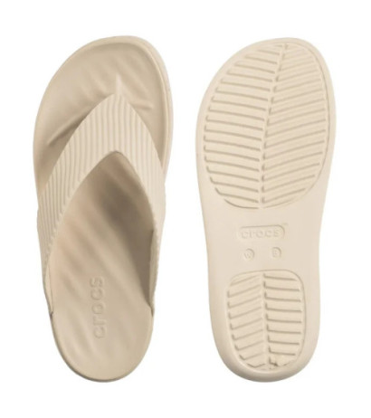 Crocs Getaway Groove Platform Flip Sandstone 210700-0LH (CR385-a) flip flops