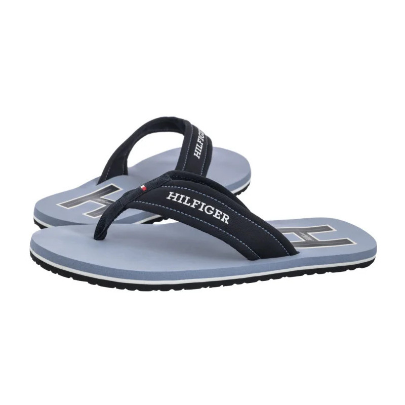 Tommy Hilfiger Hilfiger H Padded Beach Sandal Brisk Blue FM0FM05536 C2B (TH1348-a) batai