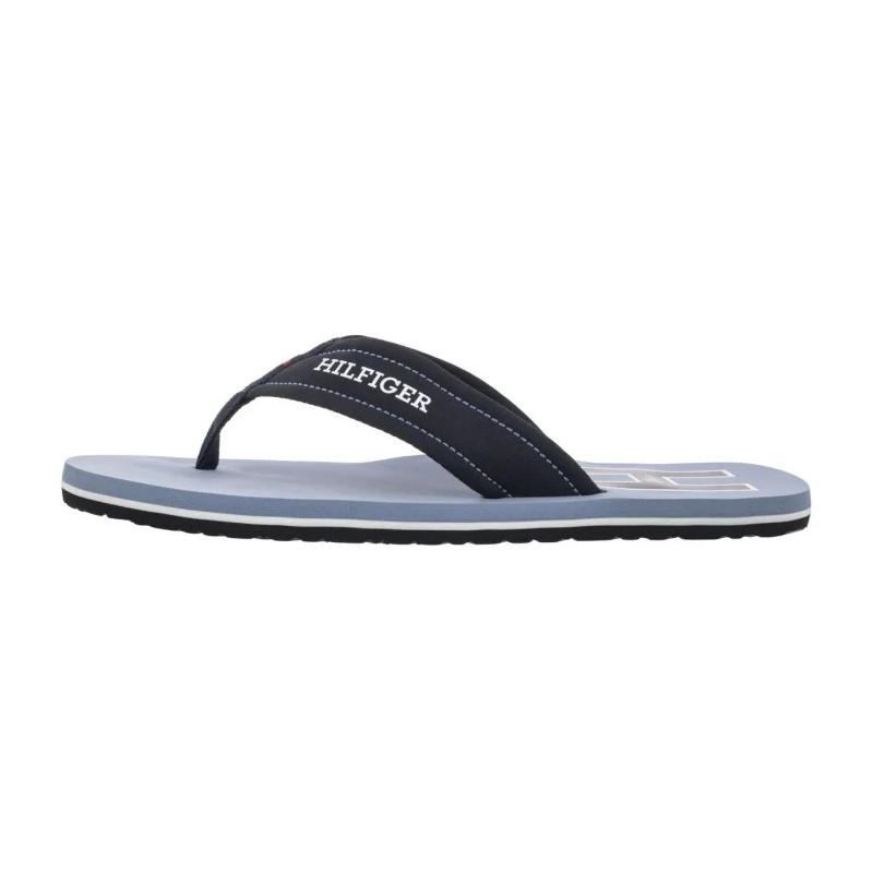 Tommy Hilfiger Hilfiger H Padded Beach Sandal Brisk Blue FM0FM05536 C2B (TH1348-a) apavi