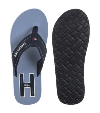Tommy Hilfiger Hilfiger H Padded Beach Sandal Brisk Blue FM0FM05536 C2B (TH1348-a) apavi