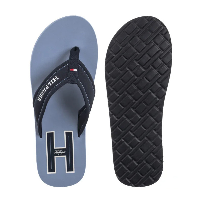 Tommy Hilfiger Hilfiger H Padded Beach Sandal Brisk Blue FM0FM05536 C2B (TH1348-a) apavi