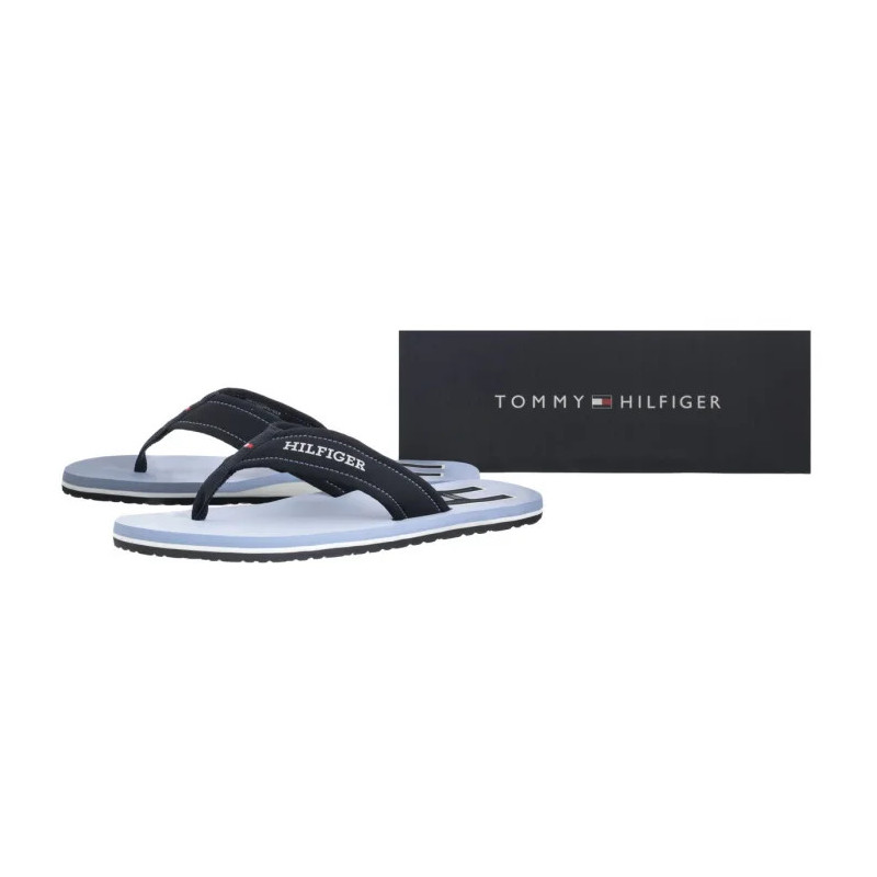 Tommy Hilfiger Hilfiger H Padded Beach Sandal Brisk Blue FM0FM05536 C2B (TH1348-a) batai