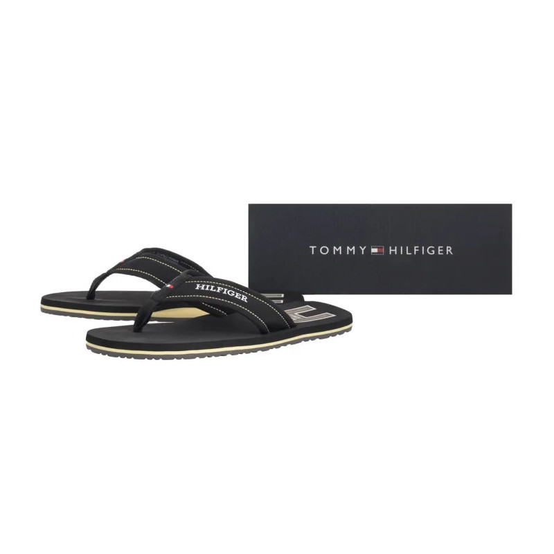 Tommy Hilfiger Hilfiger H Padded Beach Sandal Black FM0FM05536 BDS (TH1348-b) shoes