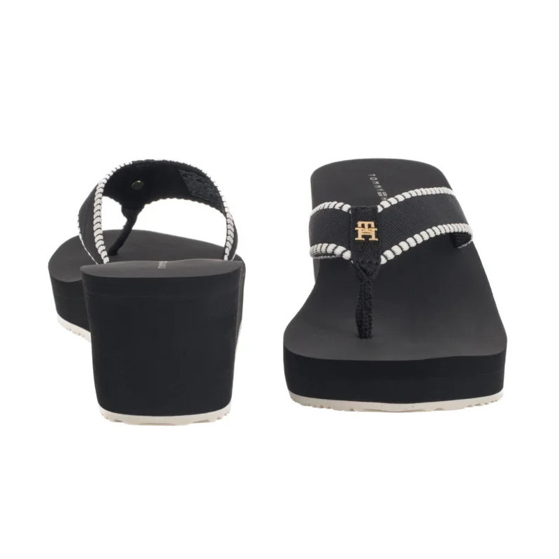 Tommy Hilfiger Wedge Beach Sandal Black FW0FW08738 BDS (TH1353-b) batai