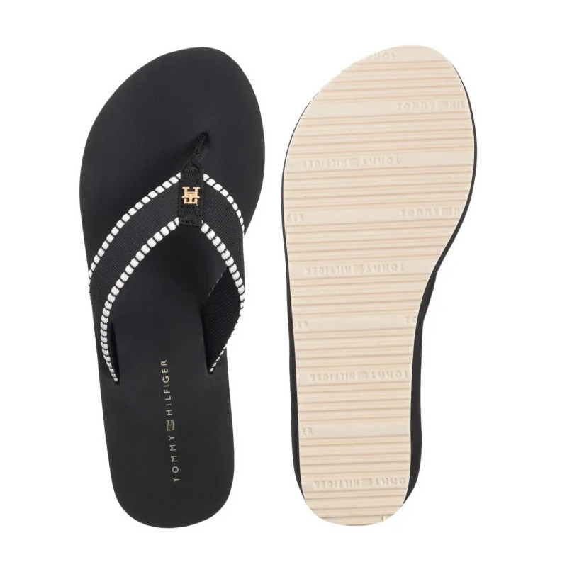 Tommy Hilfiger Wedge Beach Sandal Black FW0FW08738 BDS (TH1353-b) batai