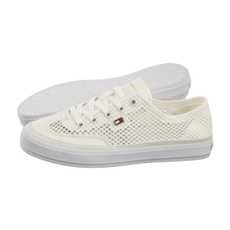 Tommy Hilfiger TH Open Mesh Vulc Sneaker Ecru FW0FW08684 YBL (TH1355-a) sneakers