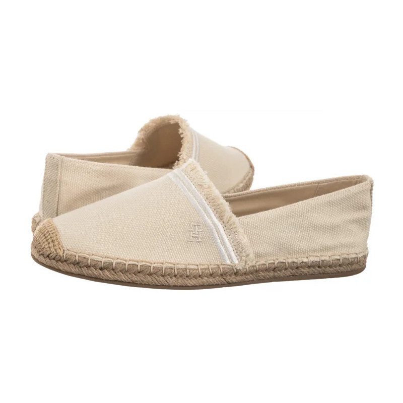 Tommy Hilfiger Fringe Canvas Closed Espadrille Muslin FW0FW08881 ACJ (TH1356-a) kurpes