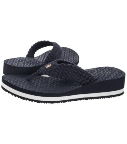 Tommy Hilfiger TH Crochet Mid Beach Sandal Space Blue FW0FW08737 DW6 (TH1357-a) apavi