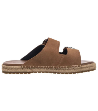 Tommy Hilfiger Flex Jutte Hilfiger Suede Sandal Fudge Brown FM0FM05503 GQM (TH1361-a) šlepetės
