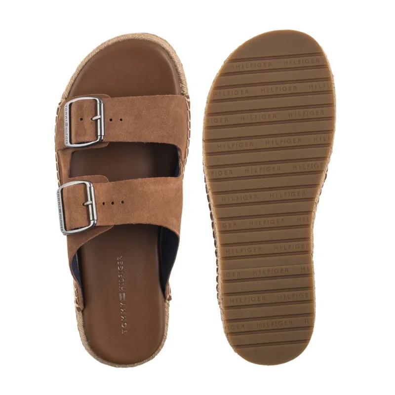 Tommy Hilfiger Flex Jutte Hilfiger Suede Sandal Fudge Brown FM0FM05503 GQM (TH1361-a) šlepetės