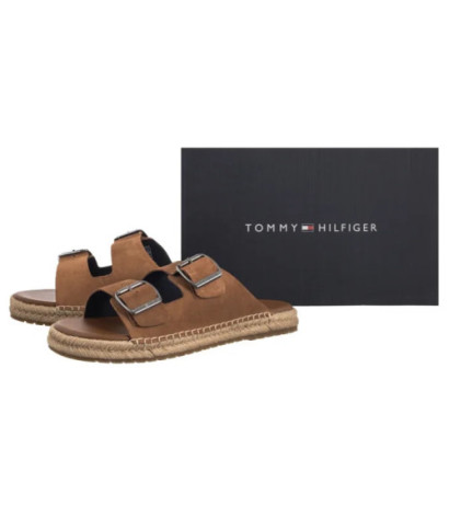 Tommy Hilfiger Flex Jutte Hilfiger Suede Sandal Fudge Brown FM0FM05503 GQM (TH1361-a) sussid