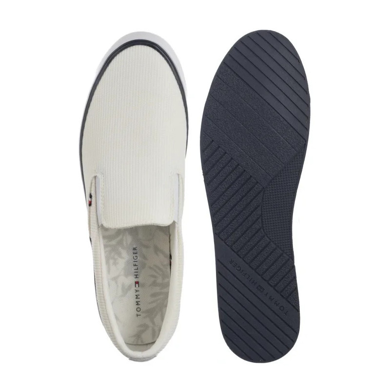 Tommy Hilfiger TH Hi Vulc Core Low II Slipon White FM0FM005514 YBS (TH1362-a) sportiniai bateliai 