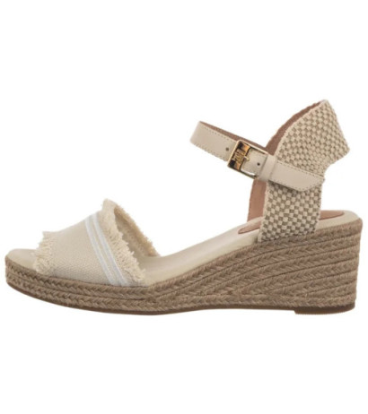 Tommy Hilfiger Fringe Canvas Medium Wedge Muslin FW0FW08879 ACJ (TH1359-a) sandals