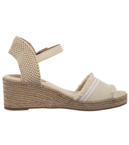 Tommy Hilfiger Fringe Canvas Medium Wedge Muslin FW0FW08879 ACJ (TH1359-a) sandalai