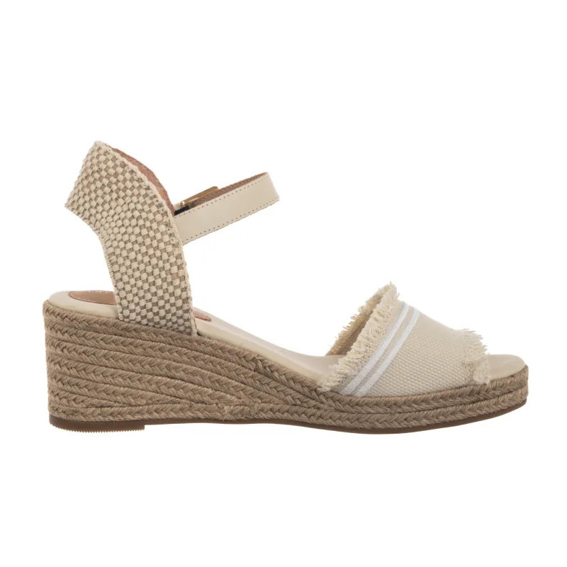 Tommy Hilfiger Fringe Canvas Medium Wedge Muslin FW0FW08879 ACJ (TH1359-a) sandals