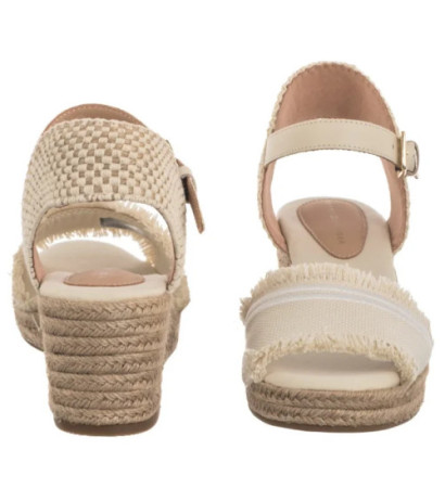 Tommy Hilfiger Fringe Canvas Medium Wedge Muslin FW0FW08879 ACJ (TH1359-a) sandals