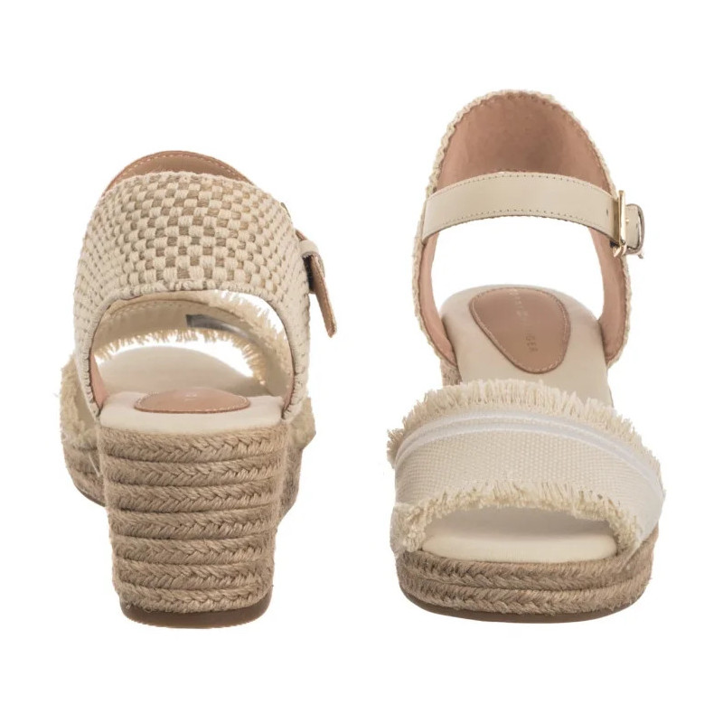 Tommy Hilfiger Fringe Canvas Medium Wedge Muslin FW0FW08879 ACJ (TH1359-a) sandalai