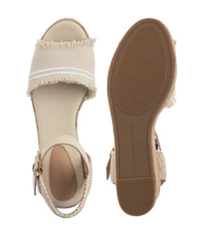 Tommy Hilfiger Fringe Canvas Medium Wedge Muslin FW0FW08879 ACJ (TH1359-a) sandals