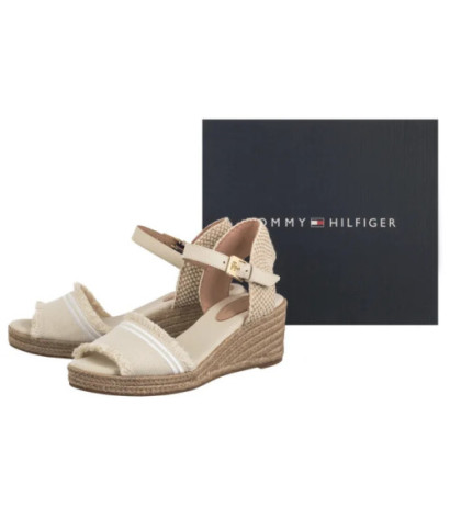 Tommy Hilfiger Fringe Canvas Medium Wedge Muslin FW0FW08879 ACJ (TH1359-a) sandals