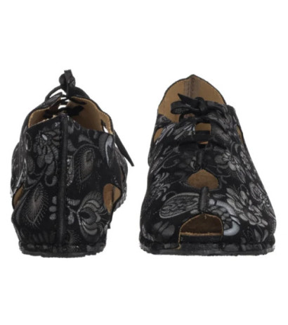 Maciejka Czarne/Kwiaty 06431-38/00-6 (MA1402-a) sandales