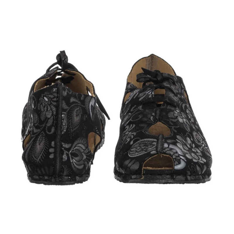 Maciejka Czarne/Kwiaty 06431-38/00-6 (MA1402-a) sandalai