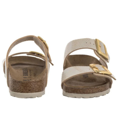 Birkenstock Sydney Cushion Buckle Shiny Snake Cream 1030258 (BK314-a) Sieviešu apavi/Flip Flops