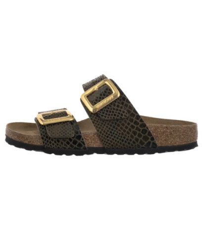 Birkenstock Sydney Cushion Buckle SYN Shiny Snake Sage 1030888 (BK314-b) Moteriški batai/šlepetės