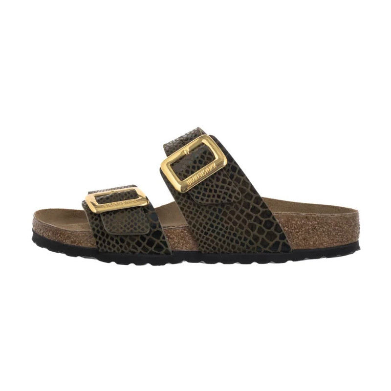Birkenstock Sydney Cushion Buckle SYN Shiny Snake Sage 1030888 (BK314-b) Sieviešu apavi/Flip Flops