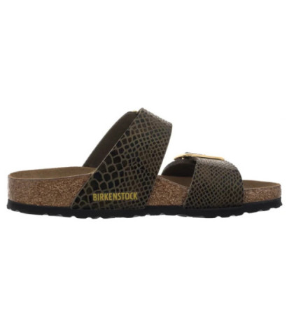 Birkenstock Sydney Cushion Buckle SYN Shiny Snake Sage 1030888 (BK314-b) Sieviešu apavi/Flip Flops