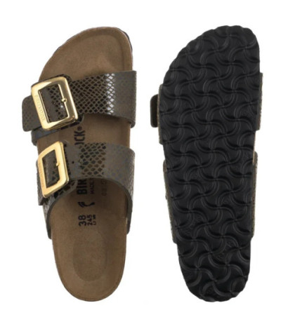 Birkenstock Sydney Cushion Buckle SYN Shiny Snake Sage 1030888 (BK314-b) Sieviešu apavi/Flip Flops