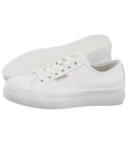 Calvin Klein Vulc Flatform Lth Bright White YW0YW01886 YAF (CK679-a) sporta apavi